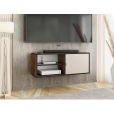 Atvērts TV galdiņš LUNO 2, Zelts craft/Kašmirs/Zelts